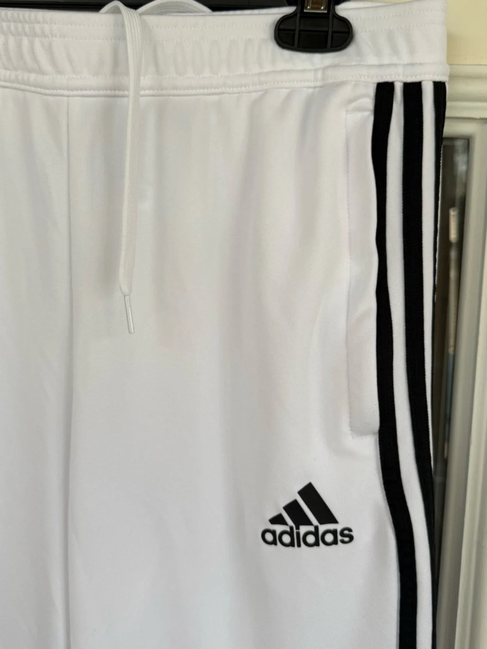 Adidas Men’s TIRO19 Football Soccer Pants DZ8767 White Black Med - Picture 2 of 8
